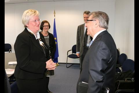 Norwegian Fisheries Minister, Elisabeth Aspaker, and European Commissioner, Karmenu Vella. © European Union